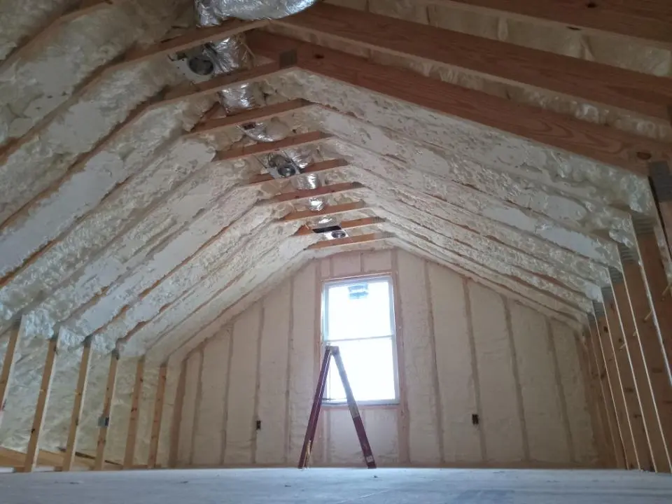 Spray foam roofing application for Crawl Space Insulation project in Bluffdale